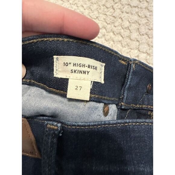 Madewell Women's 10" High-Rise Skinny Jeans Dark Blue Size 27 NEW RETAIL $128 - Picture 8 of 11